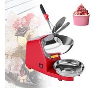 Tritaghiaccio elettrico, automatico, 85 kg/h, doppie lame in acciaio inox, ad alta efficienza e silenzioso, per uso domestico e commerciale, ideale per cocktail, bar, granite, feste, arancione