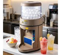Tritaghiaccio Elettrico Da 480 W Con Pulsante Di Arresto Quantitativo, Timer Da 1 E 2 Minuti, Sist-ema Anti-Trabocco Manuale per Evitare Fuoriuscite, Tritaghiaccio Professionale