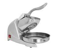 Tritaghiaccio elettrico multifunzionale automatico Macchina for coni di neve for ghiaccio tritato Doppia lama Per uso fai da te(Silver)