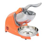 Tritaghiaccio Elettrico Multifunzionale Tritaghiaccio Automatico Cono Neve Macchina for Ghiaccio Tritato Doppia Lama(Oranje)