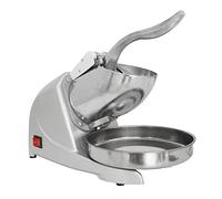 Tritaghiaccio Elettrico Multifunzionale Tritaghiaccio Automatico Cono Neve Macchina for Ghiaccio Tritato Doppia Lama,Facile da usare(Silver)