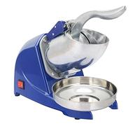 Tritaghiaccio Elettrico Multifunzionale Tritaghiaccio Automatico Cono Neve Macchina for Ghiaccio Tritato Doppia Lama(Blauw)