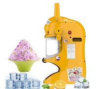 Tritaghiaccio Elettrico Per Macchine A Cono Di Neve E Tritaghiaccio Per Frullati Da Tavolo, Con Finezza Regolabile, Lame In Acciaio Inossidabile A 1420 Giri/Min, Per Piccoli Cubetti Di Ghiaccio,Yellow