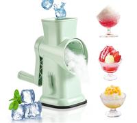 Tritaghiaccio, FainFun Macchina Ghiaccio Casa con Doppia Lama a 45° e Ventose Antiscivolo, Macchina Granita Efficiente per Granita, Cocktail, Caffè Freddo e Campeggio