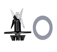 Tritaghiaccio in acciaio inossidabile temprato con 4 coltelli e miscelatore, compatibile i pezzi di ricambio for frullatore spremiagrumi Cuisinart