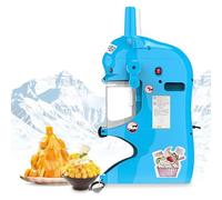 Tritaghiaccio Per Frullati Da Tavolo, Produttore Di Ghiaccio Automatico Con Fiocco Di Neve Da 198 Libbre/H, Macchina Elettrica A Cono Di Neve Da 1420 Giri/Min, Paraspruzzi Rimovibile,Blue
