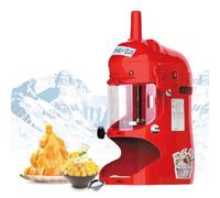 Tritaghiaccio Per Frullati Da Tavolo, Produttore Di Ghiaccio Automatico Con Fiocco Di Neve Da 198 Libbre/H, Macchina Elettrica A Cono Di Neve Da 1420 Giri/Min, Paraspruzzi Rimovibile,Red