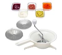 Tritapomodoro per salsa - Passapomodoro manuale, tritapomodoro multifunzionale in acciaio inossidabile | Passaverdure in acciaio inox, passaverdure con 3 dischi intercambiabili, passapomodoro, aiuto c