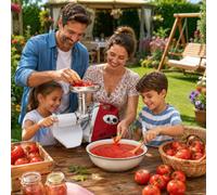Tritapomodoro Professionale Elettrico con Kit Tritacarne - Passapomodoro per Salsa e Conserve, Macchina Multifunzione