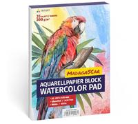 Tritart Carta per acquerelli A3, 300 g, bianco, 35 fogli | blocco di acquerelli A3 | XXL di Tritart