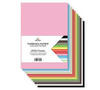 Tritart Cartoncini Colorati A4-120 Fogli da 130 g/m² - Blocco di Carta Colorata - Cartoncino Colorato per Biglietti Decorazioni Bricolage - Confezione Multicolore