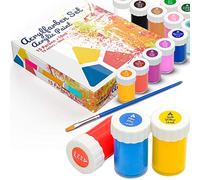 Tritart Colori Acrilici per Dipingere - 15 Colori - Kit Pittura Acrilica per Bambini e Adulti - Set Pittura per Legno, Vetro, Ceramica, Tessuti, Terracotta, Modellismo