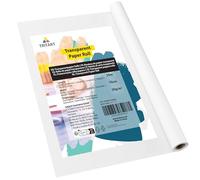 Tritart Rotolo di Carta da Lucido 25 m x 70 cm 50 g/m² - per Pacchi - Ideale come Carta Copiativa e Velina per Cartamodelli - Lucida Trasparente - da Schizzo Disegno Cartamodello