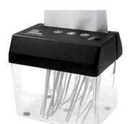 Tritatore di Carta, Mini Tritatore, Portatile USB Elettrico Automatico con Apertore di Lettere, Cestino, Taglio a Strisce per A6, A4 Piegato, Documenti, Posta, Casa Ufficio Scuola(A6)