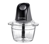 Russell Hobbs Tritatutto, Vetro, 350W, 1L, Grigio Carbone Opaco, 27131-56 | Per Verdure Frutta Carne Aglio e Cipolla, 2 Velocità, Lame in Acciaio Inox, Lavastoviglie Ok, Parti Rimovibili Senza BPA