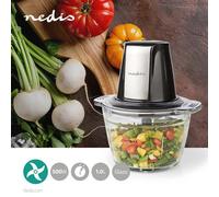 Tritatutto 500 W | 1 l | Vetro | 1 velocità | Argento / Nero