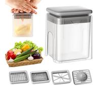 Tritatutto alimentare con contenitore | 4 in 1 manuale multifunzione utensile da cucina con contenitore - tritaverdure | per cucina casa, ristorante, festa all'aperto, preparazione insalate, frutta