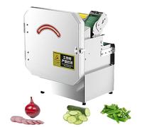 Tritatutto automatico commerciale for cipollotti, tagliaverdure elettrico da 200 W, macchina elettrica for tagliare porri, porta di alimentazione da 70 mm, spessore regolabile da 1,3 a 35 mm