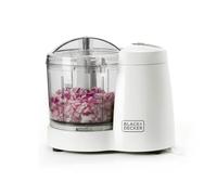 Tritatutto con Funzione Pulse - Chopper Elettrico per Formaggi, Ghiaccio, Verdure, in Plastica e Acciaio Inox, 11.3x17.3x15cm, Bianco, 120W, 350ml
