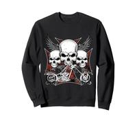 Tritatutto con Teschio Incrociato - Wild Biker Felpa