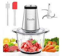 Tritatutto da Cucina Elettrico, Facelle Frullatore Tritatutto Multifunzione, 500W Mixer Cucina da 2 Litri, Robot da Cucina per Verdure, per Carne/Verdura/Frutta/Noci/Cibo per Bambini