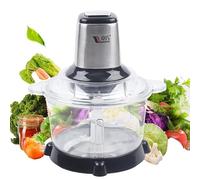 Tritatutto da cucina elettrico universale, taglia verdure 5 l, multiuso, taglia cipolla, verdure, frutta, acciaio inox, lama 300 W, tritatutto per carne, cipolla, frutta, funzione di sicurezza