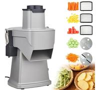Tritatutto e cubettatrice automatica di verdure,grattugia e affettatrice elettrica professionale, macchina for tagliare a dadini, julienne e sminuzzare