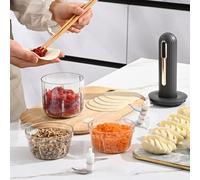 Tritatutto Elettrico a Molla - Processore da Cucina Senza Fili per Aglio | Schiaccia Cipolle,Per la Preparazione di Verdure, Carne, Insalate, Frutta, Cipolle, in Casa per Adulti e Donne