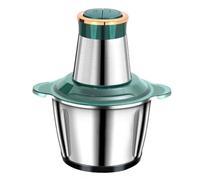 Tritatutto elettrico con ciotola in acciaio inox 5L, 500 W, tritacarne con 5 velocità, frullatore tritacarne per tritare verdure, frutta, carne, cipolle (B-2L verde)