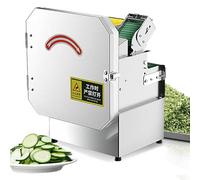 Tritatutto elettrico da 200 W, affettatrice commerciale con porte di alimentazione regolabili da 1,5 a 35 mm, 700 giri/min per verdure, cipolla, aglio, zenzero, peperoncino