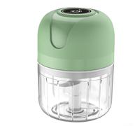 Tritatutto elettrico da 250 ml, trita-aglio, tritacarne e schiacciare aglio, utensile da cucina per peperoncino, verdure, frutta e carne (verde)