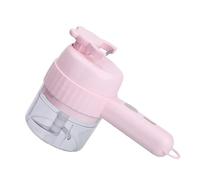 Tritatutto elettrico per aglio, 2 Set 200Ml 6-in-1 Tagliaverdure Elettrico Senza Fili Mini Schiaccia Aglio Manuale Affettatrice Tipo-C Chopper Di Ricarica,Mini robot da cucina(Pink)