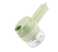 Tritatutto elettrico per aglio, 4 In 1 Affettatrice Di Verdure Chopper Alimentare Senza Fili Elettrico Aglio Masher Cutter Set Palmare USB Tritacarne Macchina Fetta,Mini robot da cucina