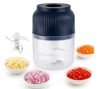 Tritatutto Elettrico per Aglio, Mini Robot da Cucina Ricaricabile 400ml