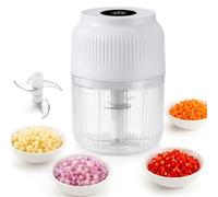 Tritatutto Elettrico per Aglio, Mini Robot da Cucina Ricaricabile 400ml