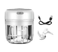 Tritatutto elettrico per aglio, Mini Schiacciapatate Elettrico Per Aglio USB Chopper Machine Zenzero Frantoio Per Verdure Robot Da Cucina Peperoncino,Mini robot da cucina(250ML)