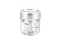 Tritatutto elettrico per aglio, Mini Tritaaglio Elettrico USB Da 3.38/8.45oz - Potente Tritacarne E Tritaverdure Per Una Preparazione Facile Veloce Dei Cibi,Mini robot da cucina(White-250ml)
