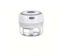 Tritatutto elettrico per aglio, Mini Tritaaglio Elettrico USB Da 3.38/8.45oz - Potente Tritacarne E Tritaverdure Per Una Preparazione Facile Veloce Dei Cibi,Mini robot da cucina(White-100ml)