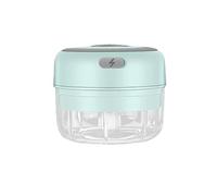 Tritatutto elettrico per aglio, Tritacarne Elettrico Frantoio Per Aglio Chopper Alimentare Mini Pressa Schiacciaverdure Macchina USB Gadget Da Cucina,Mini robot da cucina(Green-100ML)