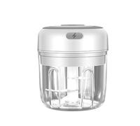 Tritatutto elettrico per aglio, Tritacarne Elettrico Frantoio Per Aglio Chopper Alimentare Mini Pressa Schiacciaverdure Macchina USB Gadget Da Cucina,Mini robot da cucina(White-250ML)