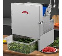 Tritatutto elettrico per cipolle, taglia-erbe, affettatrice per scalogno, spessore e lunghezza regolabili, alta capacità 150 kg/ora, uso commerciale