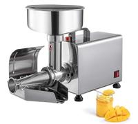 Tritatutto elettrico per verdure, affettatrice per verdure regolabile, spremipomodoro, passapomodoro elettrico da 370 W, in acciaio inox per salsa