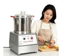 Tritatutto elettrico resistente per alimenti e tritacarne con scivolo di alimentazione, processore di frutta e verdura ad alta velocità per uso ristorante
