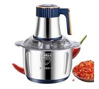 Tritatutto Elettrico, Tritacarne in Acciaio Inossidabile, Tritatore Automatico Multifunzione da 5 Litri per Ghiaccio Burro di Frutta Secca Salsicce Cereali Omogeneizzati