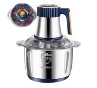Tritatutto Elettrico, Tritacipolle in Acciaio Inox, Tritatore Automatico Multifunzione da 5 Litri per Ghiaccio Burro di Frutta Secca Salsicce Cereali Omogeneizzati
