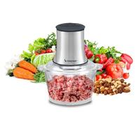 TRITATUTTO IN VETRO ACCIAIO 4 LAME 500 W 1,5 L 2 VELOCITA BASE ANTISCIVOLO