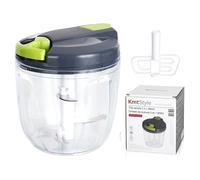 Tritatutto Manuale 2 in1 900ml per Alimenti con Lame e Miscelatore, Trita