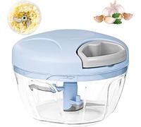Tritatutto Manuale, 520ml, per Cipolla Insalata, Pesto, prezzemolo, di Patate, salame/Lavatrice a Tagliare Noci, Vaniglia, Alimenti per Bambino (Blu)