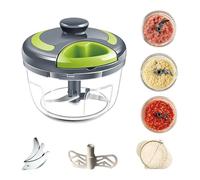 Tritatutto Manuale a Corda, 500ML Trita Verdure Manuale Multifunzionale per Neonati, Tritaverdure Manuales, Tritatutto Manual a Corda, per Tagliare Cipolla, Insalata, Noci, Pesto (verde 500 ML)