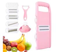 Tritatutto manuale multifunzione - Affettatrice e grattugia per verdure 8 in 1 con protezione per le mani, tagliare patate, cipolle, formaggio, cucina